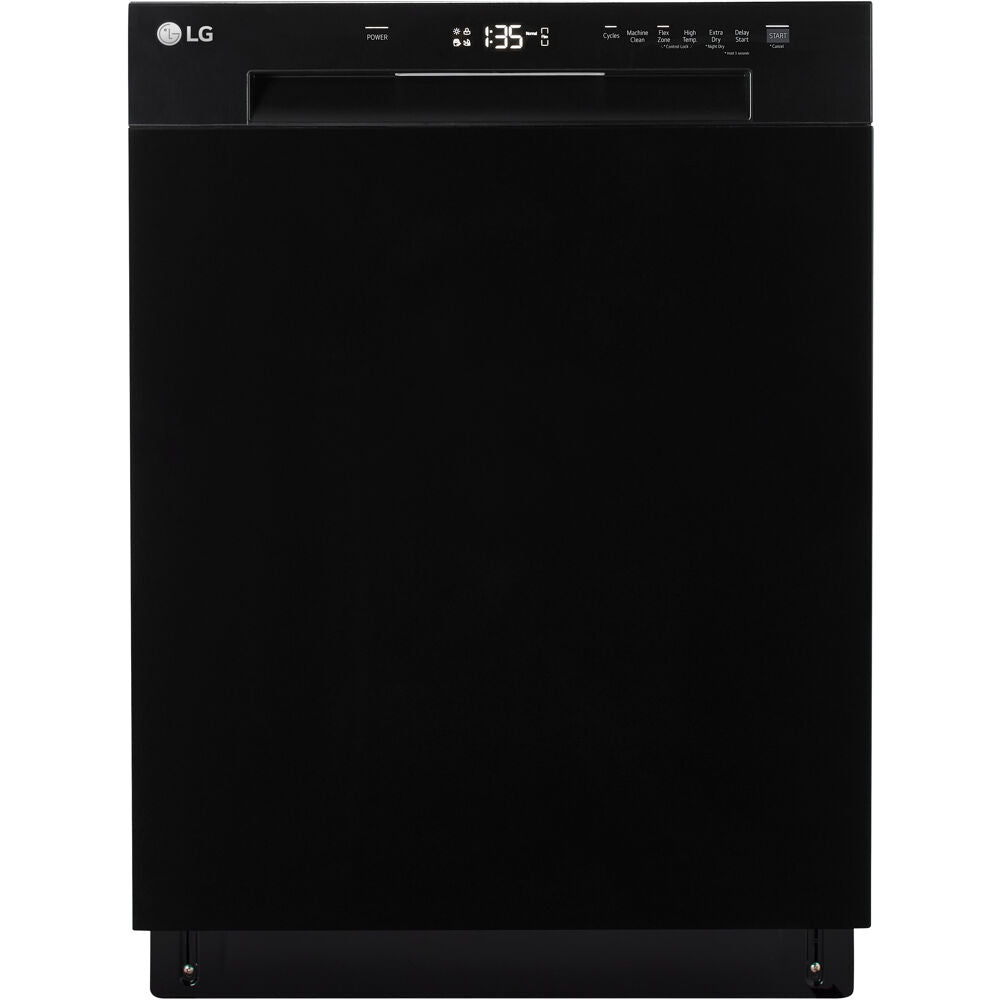 LG - 24" Front Control Dishwasher, 52 dBA, AutoLeak Protection, Dynamic Dry - LDFC2423B