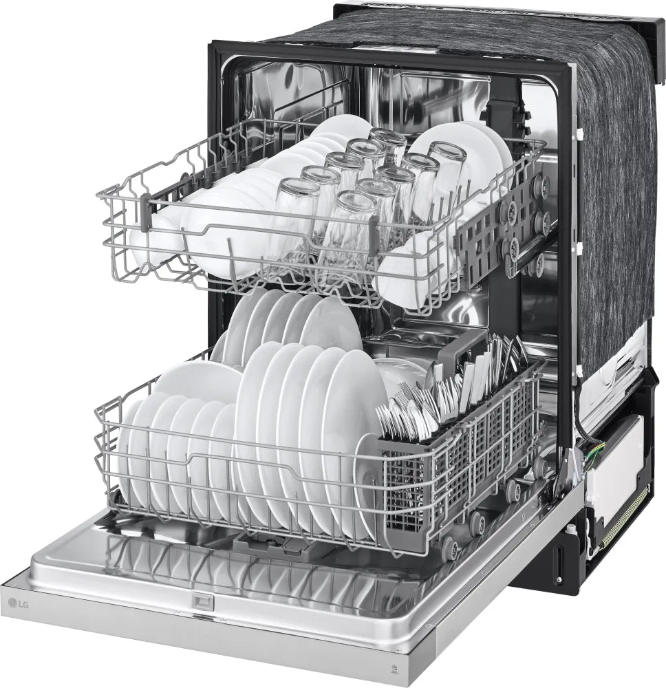 LG - 24" Front Control Dishwasher, 52 dBA, AutoLeak Protection, Dynamic Dry - LDFC2423V