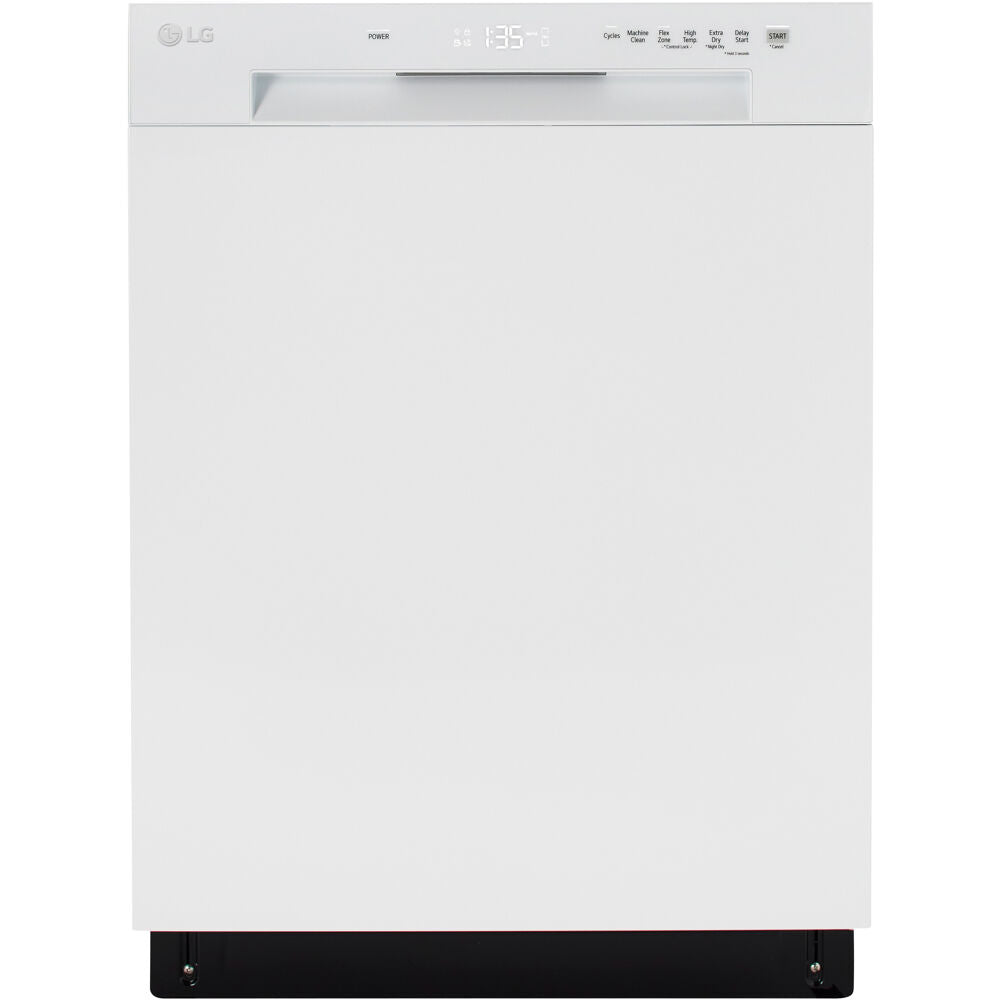 LG - 24" Front Control Dishwasher, 52 dBA, AutoLeak Protection, Dynamic Dry - LDFC2423W