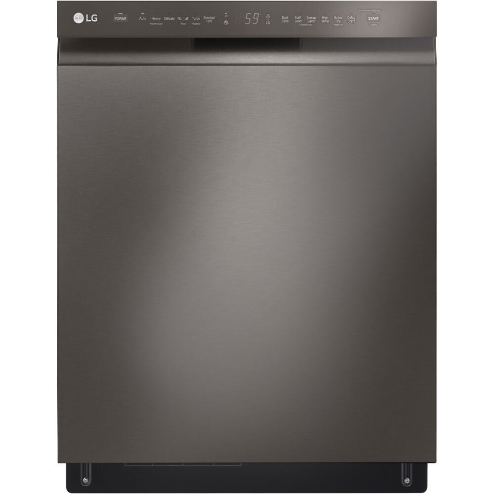 LG - 24" Front Control Dishwasher, 48 dBA, QuadWash, EasyRack Plus, 3rd Rack - LDFN4542D