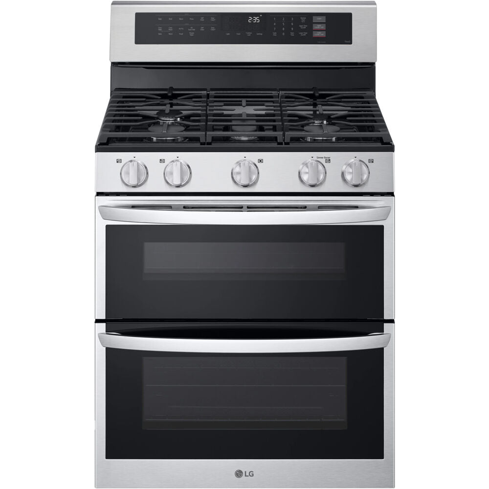 LG - 6.9 CF / 30" Double Gas Range, ProBake Convection, Air Sious Vide - LDGL6924S