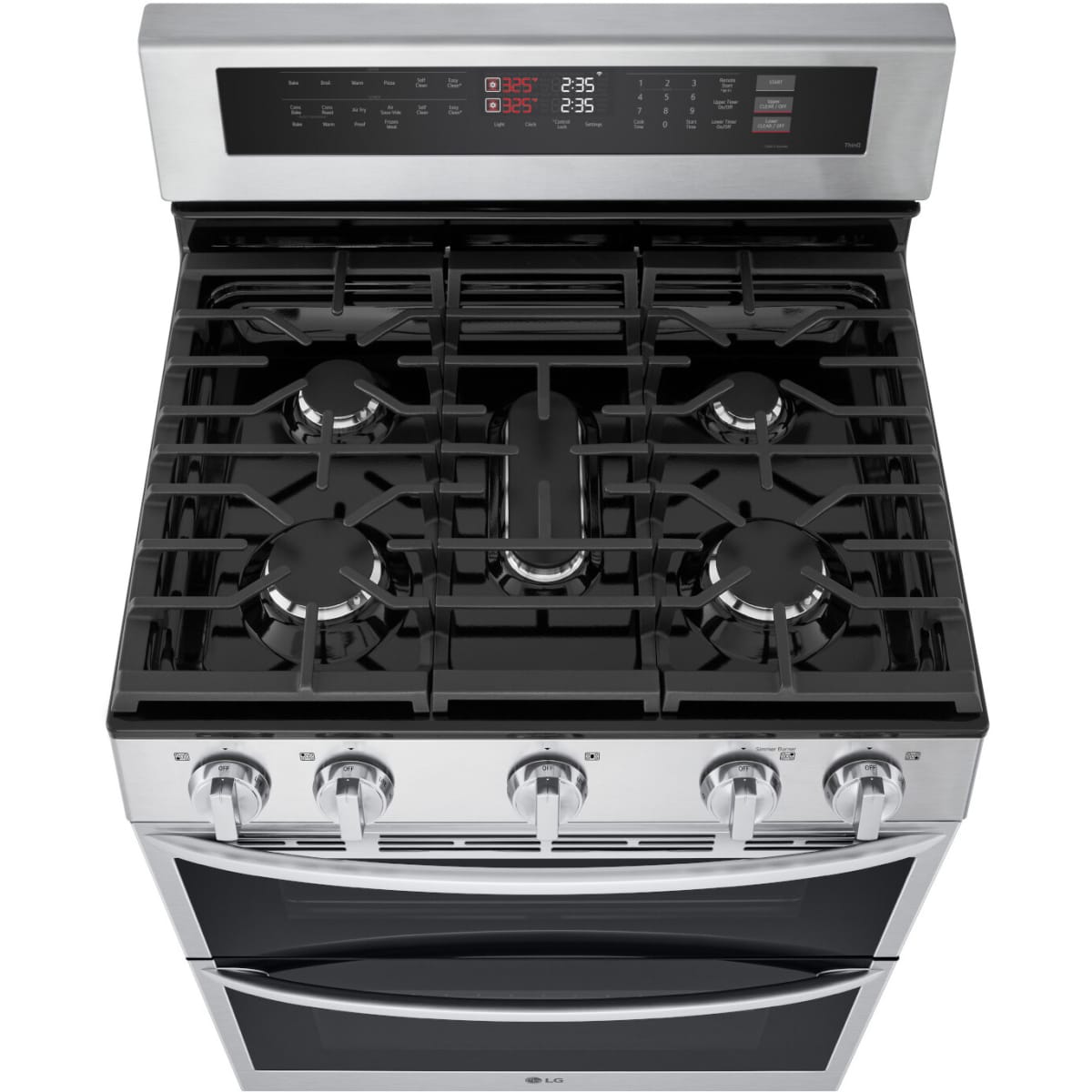 LG - 6.9 CF / 30" Double Gas Range, ProBake Convection, Air Sious Vide - LDGL6924S