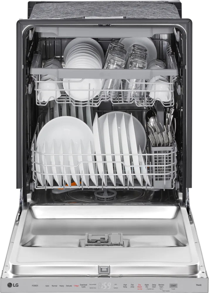 LG - 24" Top Control Dishwasher, 46dB, Hidden Count Down Timer, Dynamic Dry - LDPH5554S