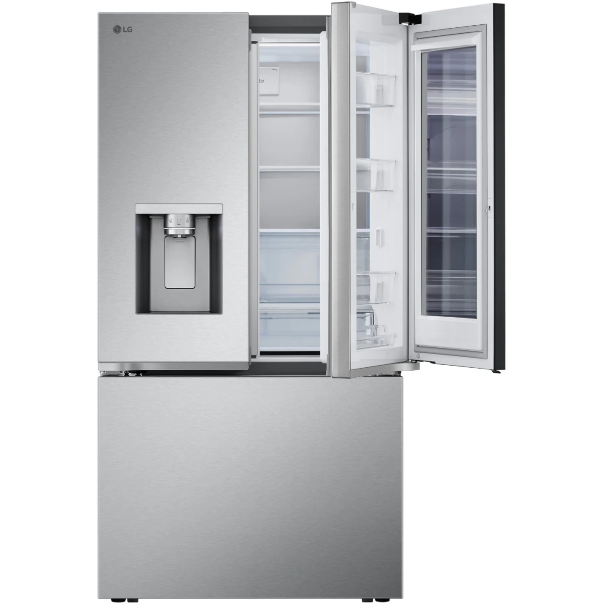 LG - 25 CF Counter Depth Max InstaView DID French Door with Dual Ice - LF26C6360S