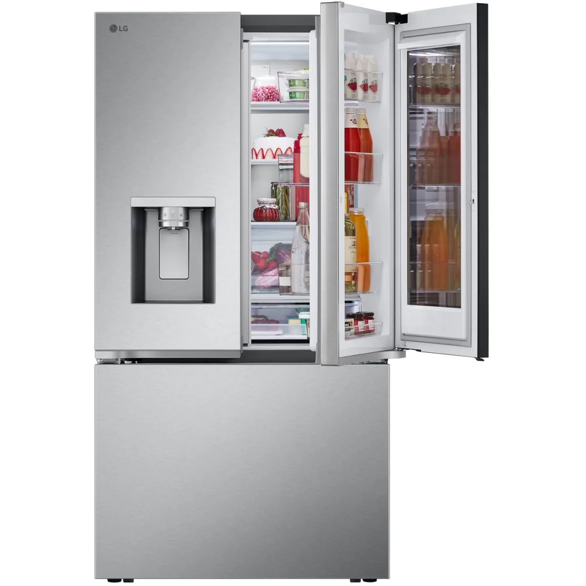 LG - 25 CF Counter Depth Max InstaView DID French Door with Dual Ice - LF26C6360S