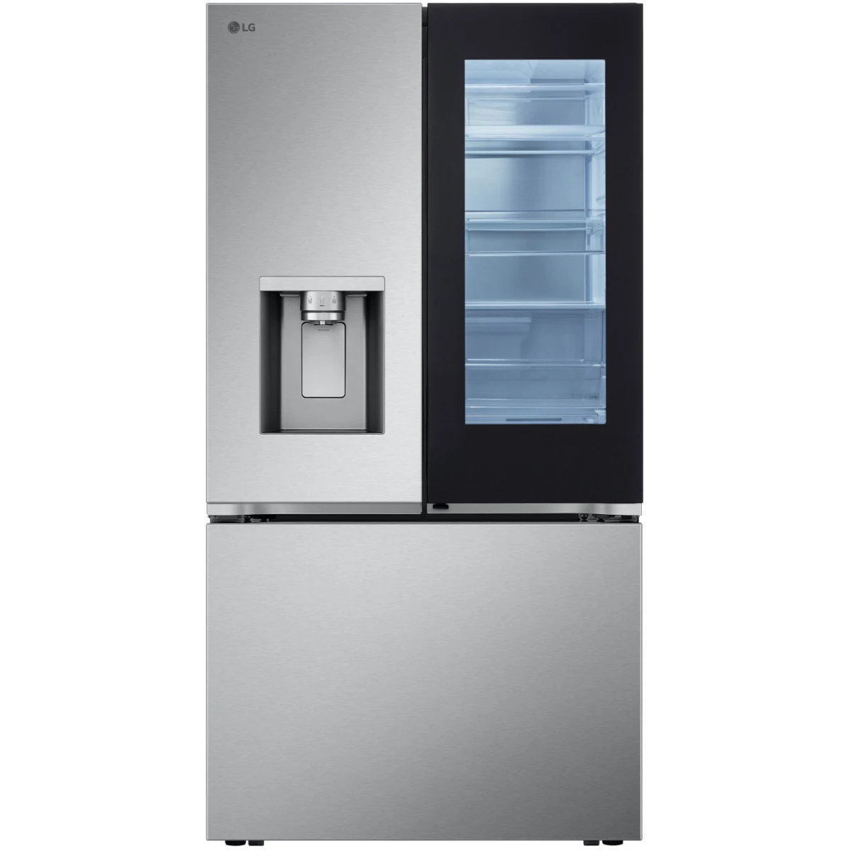 LG - 25 CF Counter Depth Max InstaView DID French Door with Dual Ice - LF26C6360S