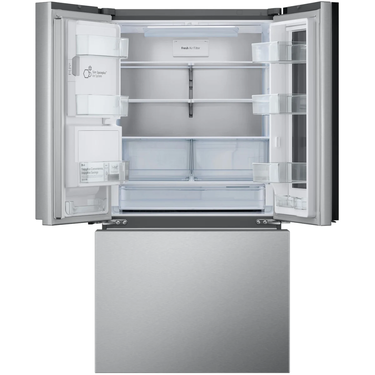 LG - 25 CF Counter Depth Max InstaView DID French Door with Dual Ice - LF26C6360S