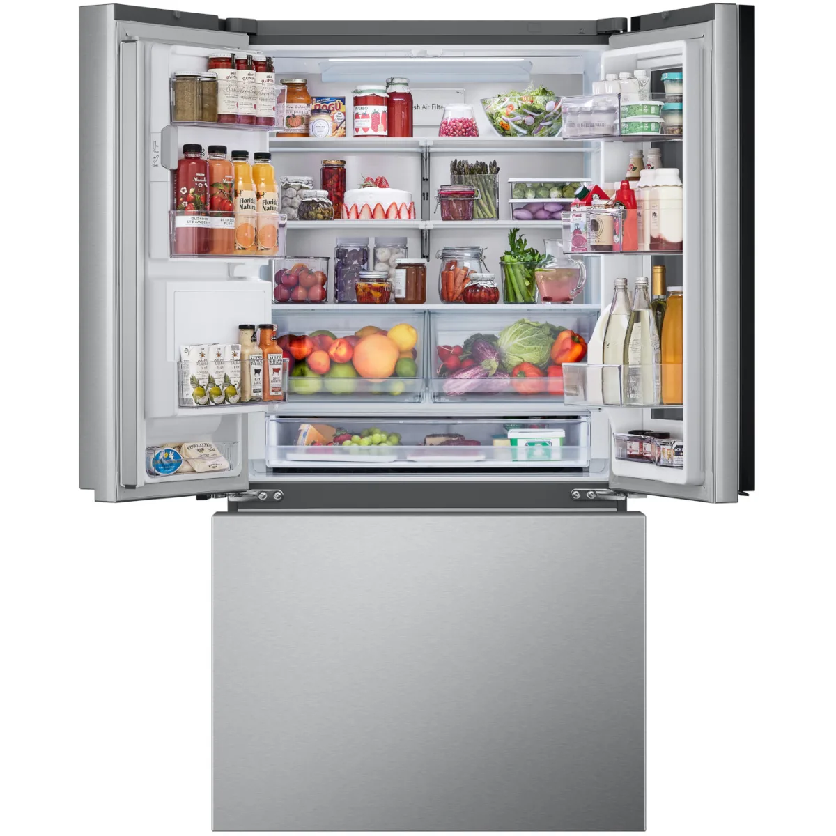 LG - 25 CF Counter Depth Max InstaView DID French Door with Dual Ice - LF26C6360S