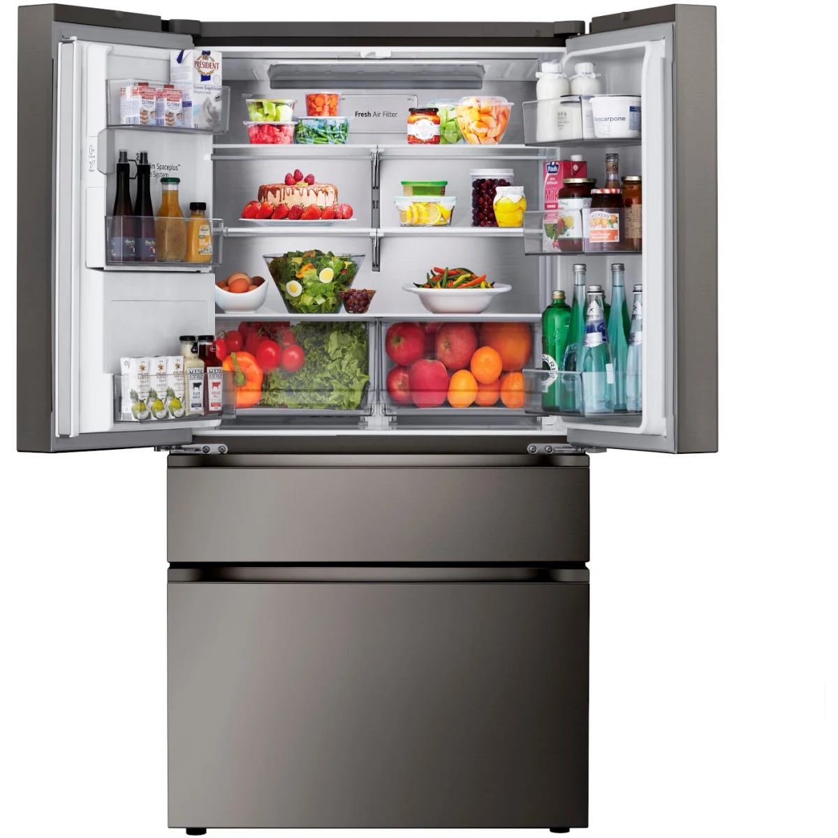LG - 29 CF 4-Door French Door Refrigerator, Full Convert Drawer,Pocket Handle - LF29S8330D