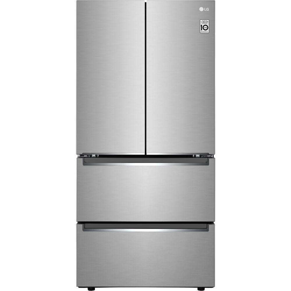 LG - 19 CF 4-Door Counter Depth French Door Refrigerator, 33" - LRMNC1803S