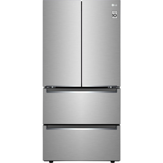 LG - 19 CF 4-Door Counter Depth French Door Refrigerator, 33" - LRMNC1803S