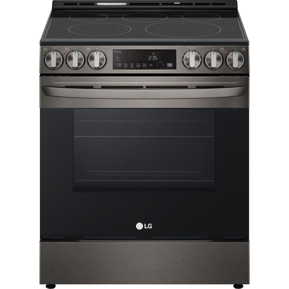 LG - 6.3 CF Electric Single Oven Slide-In Range, Air Fry, ThinQ, Self Clean - LSEL6333D