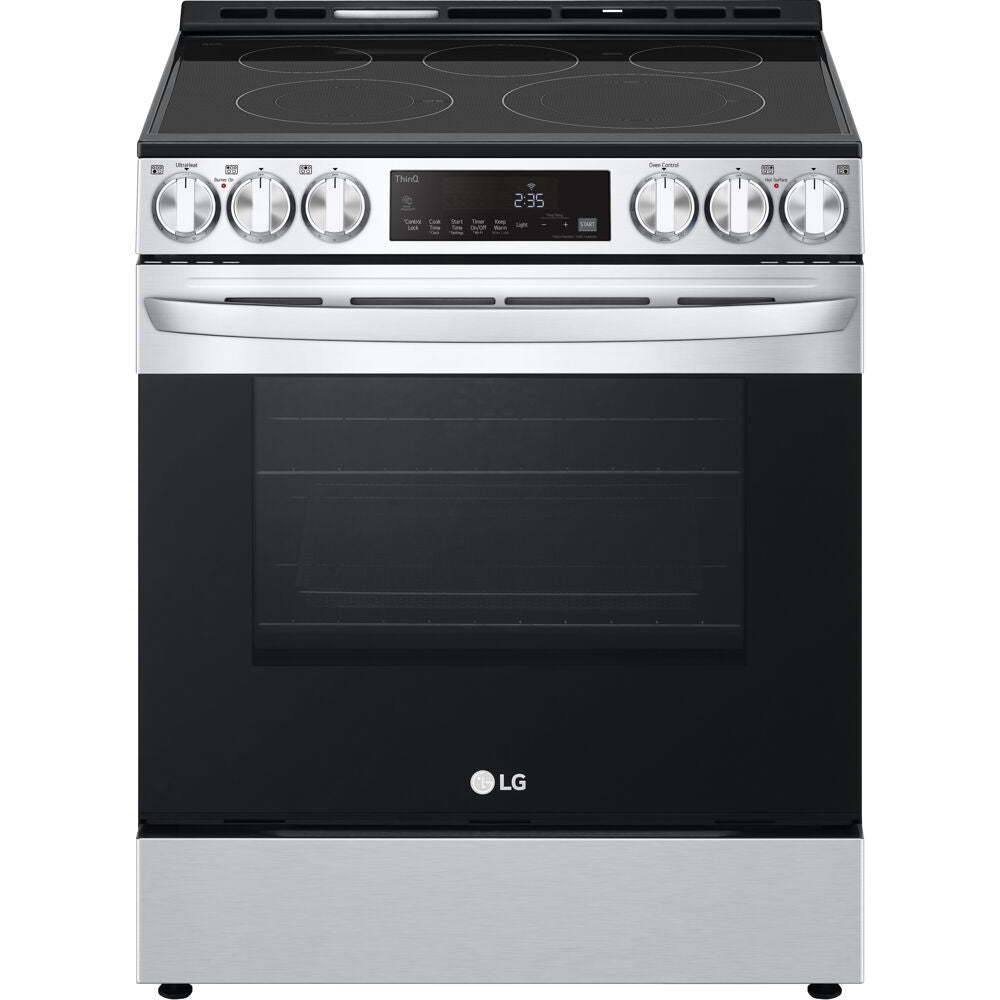 LG - 6.3 CF Electric Single Oven Slide-In Range, Air Fry, ThinQ, Self Clean - LSEL6333F