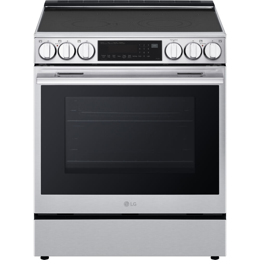LG - 6.3 CF Smart Electric Slide-In Range,Instaview,Air Fry,ESTAR,New Handle - LSEL6335XE