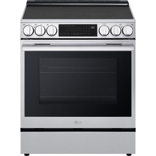 LG - 6.3 CF Smart Electric Slide-In Range,Instaview,Air Fry,ESTAR,New Handle - LSEL6335XE