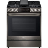 LG - 6.3 CF Gas Single Oven Slide-In Range, Instaview, Air Fry, ProBake,ThinQ - LSGL6335D