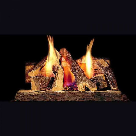 Majestic - 18" Campfire Fiber Gas Log Set with Stainless Steel Burner and Hearth Kit - 60,000 BTU/Hour Input - Natural Gas | CFL-18NG-C