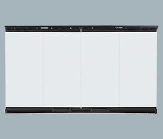 Majestic - Original Bi-Fold Glass Doors with Black Trim - DM100