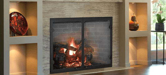 Majestic - 50" Radiant Wood Burning Fireplace w/Herringbone Brick Pattern - SB100HB