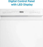 Midea - 18" Front Control Dishwasher, 52dB, 2-Rack, Stainless Tub - MDF18A1AWW