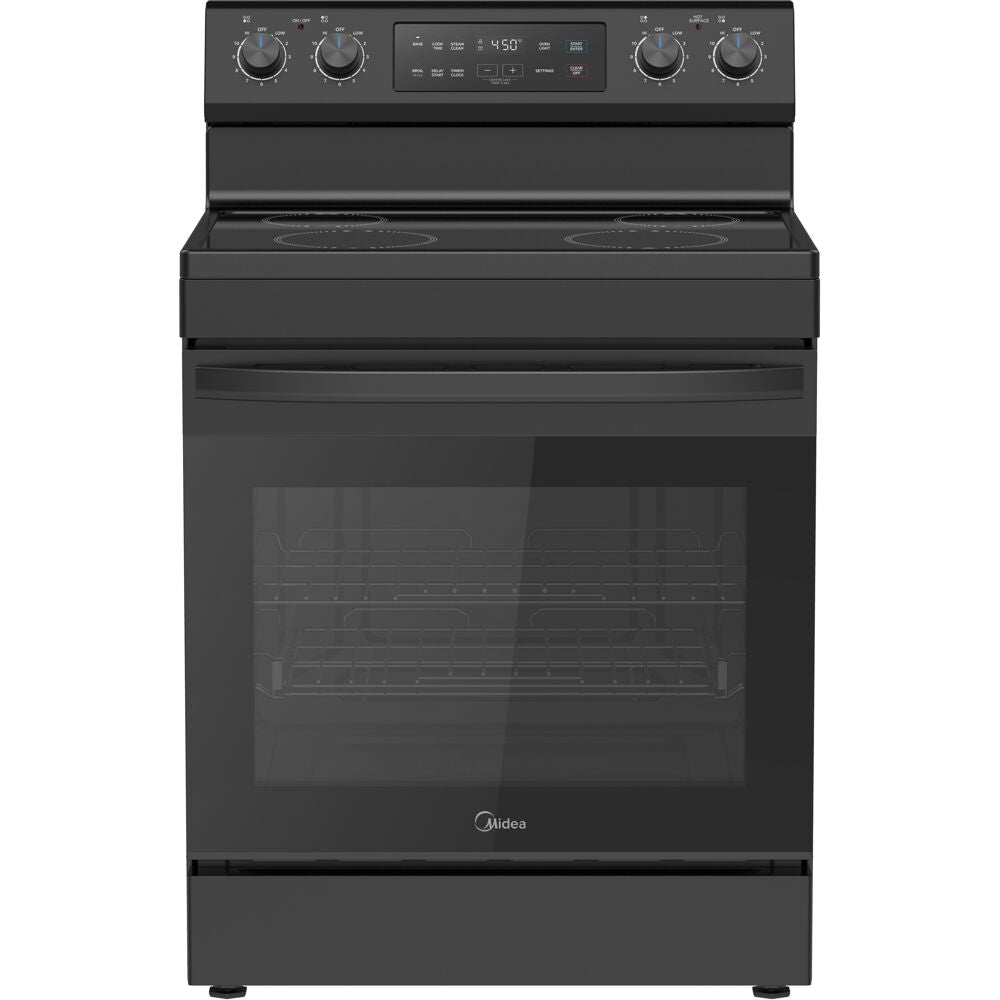 Midea - 30" Electric Range with Steam Clean - MER30S2ABB