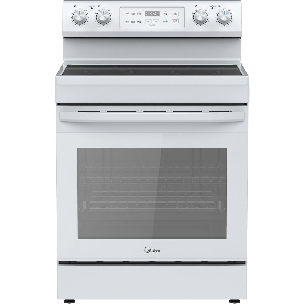 Midea - 30" Electric Range with Steam Clean - MER30S2AWW