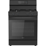 Midea - 30" Gas Range with Steam Clean - MGR30S2ABB