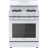 Midea - 30" Gas Range with Steam Clean - MGR30S2AWW