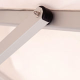 Woodline - 6.6’ Square Pulley Lift Umbrella, Aluminum/Stainless Steel - Mistral, Inox - MI20SA