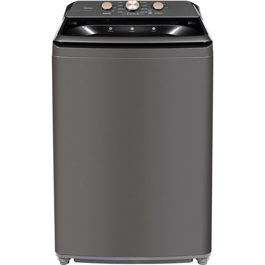 Midea - 4.1 CF Top Load Washer, Agitator, Stainless Tub - MLTW41A1BMG