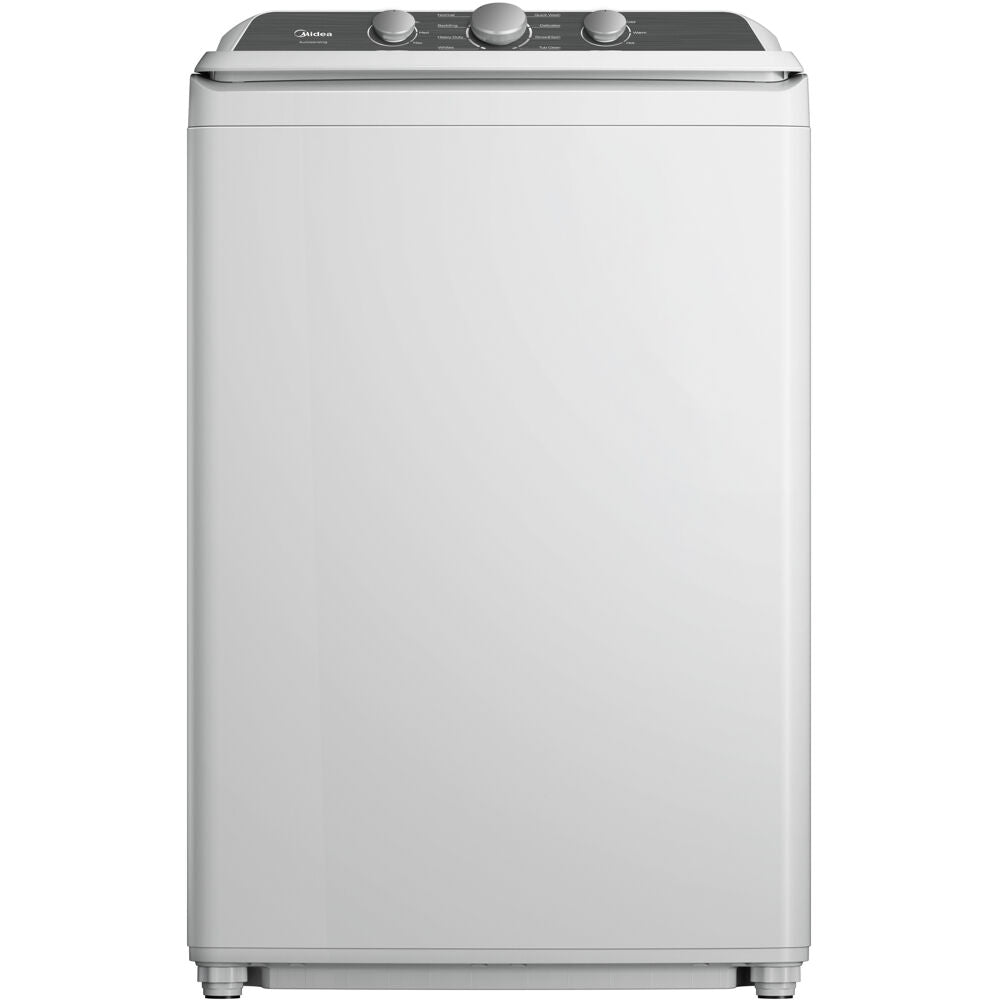 Midea - 4.1 CF Top Load Washer, Agitator, Stainless Tub - MLTW41A1BWW