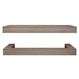 Modern Flames - Weathered Walnut OR76-Multi Wall Mounted Floating Mantel Set | WSS-OR76-WW