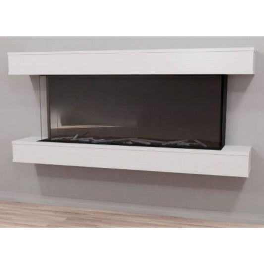 Modern Flames - Ready To Finish OR60-Multi Wall Mounted Floating Mantel Set - WSS-OR60-RTF