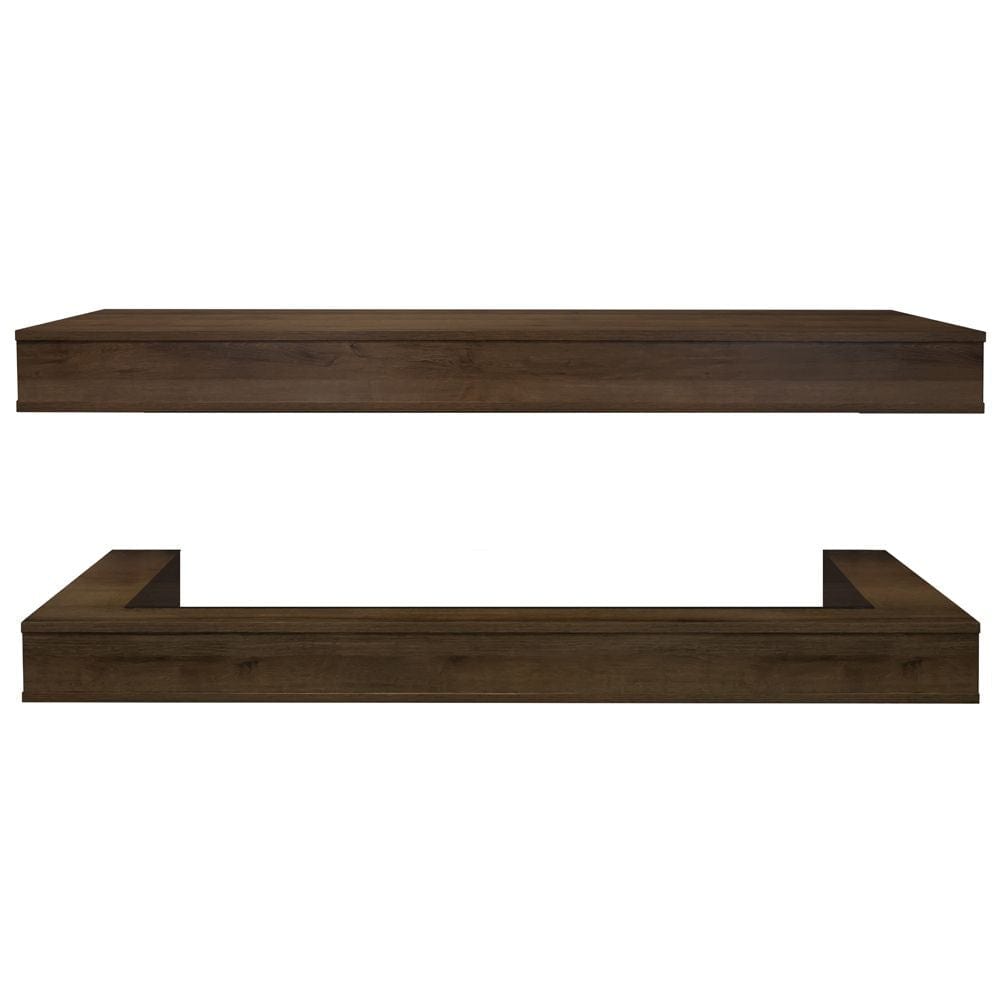 Modern Flames - WEATHERED WALNUT OR60-MULTI WALL MOUNTED FLOATING MANTEL SET - WSS-OR60-WW