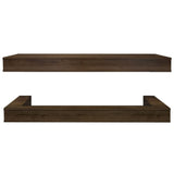Modern Flames - Weathered Walnut Or52-Multi Wall Mounted Floating Mantel Set | WSS-OR52-WW