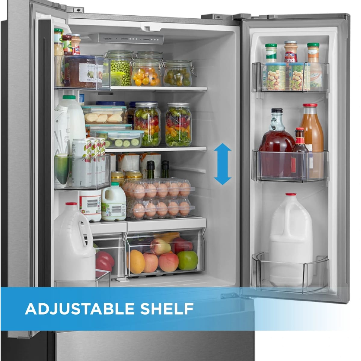 Midea - 18 CF French Door, 30" Wide, Non-Dispense - MRF18B4AST