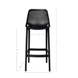 Darlee - All Space - Commercial-Grade Heavy-Duty Resin Polypropylene Bar Stools -  (Set of 4)