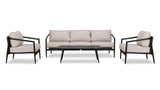 Harmonia Living - Olio 3 Piece Sofa Set - Black/Carbon | OLIO-BK-CO-SET130