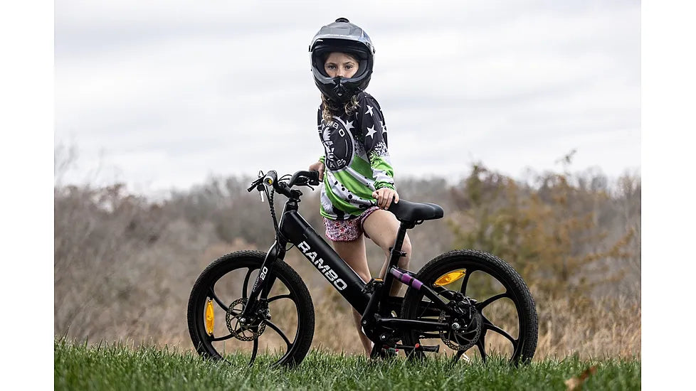 Rambo Bikes - Trailbreaker 250W Kid's Electric Bike - Matte Black