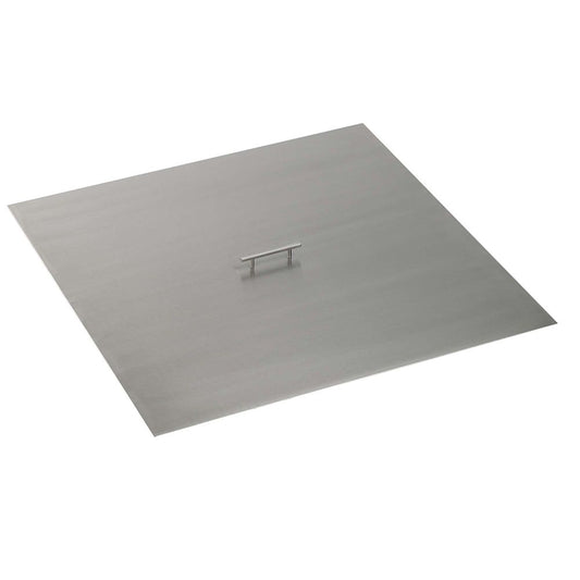 The Outdoor Plus - 16" Square Stainless Steel Cover - Stainless Steel Handle - OPT-16SC