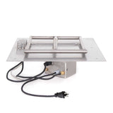 The Outdoor Plus - 24" x 24" Square Flat Pan & 18" Square Stainless Steel Burner - NG, LP - OPT-999BP24E110