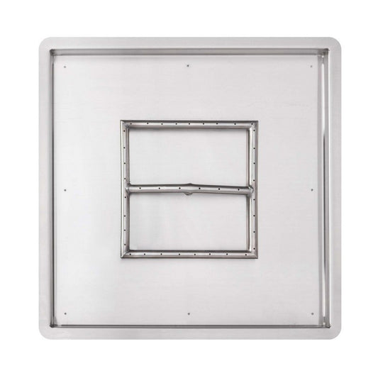 The Outdoor Plus - 18" x 18" Square Drop-in Pan & 12" Square Stainless Steel Burner - NG, LP - OPT-PBS18
