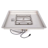 The Outdoor Plus - 36" x 36" Square Drop-in Pan & 24" Square Stainless Steel Burner - NG, LP - OPT-PBS36E110
