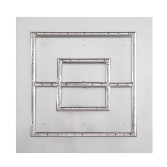 The Outdoor Plus - 18" x 18" Square Flat Pan & 12" Square Stainless Steel Burner - NG, LP - OPT-999BP18