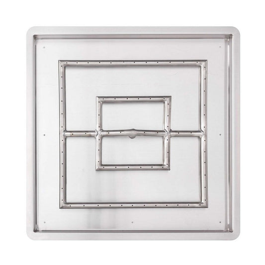 The Outdoor Plus - 30" x 30" Square Drop-in Pan & 24" Square Stainless Steel Burner - NG, LP - OPT-PBS30