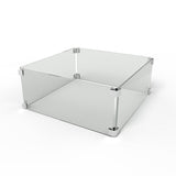 The Outdoor Plus - 30" x 30" Square Glass Wind Guard ¼" - Tempered Glass with Polished Edges - OPT-WG-3030