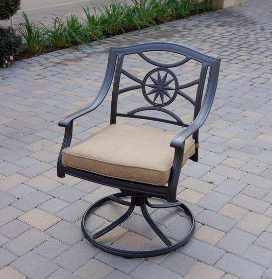 Darlee - Ten Star Patio Swivel Rocker Chair with Cushion (Set of 2) - DL503-3-2
