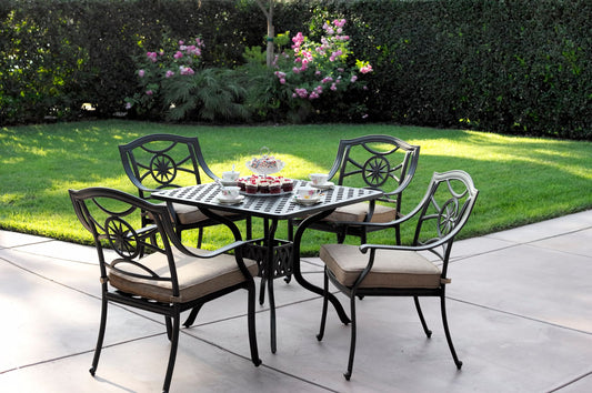 Darlee - Ten Star 5-Piece Patio Dining Set with Cushions and 36'' Square Dining Table  - DL503-5PC-30I