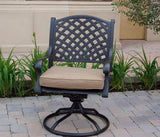 Darlee - Nassau Patio Swivel Rocker Chair with Cushion (Set of 2) - DL13-5-2