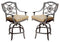 Darlee - Ten Star Patio Counter Height Swivel Bar Stool with Cushion (Set of 2) - DL503-7CH-2